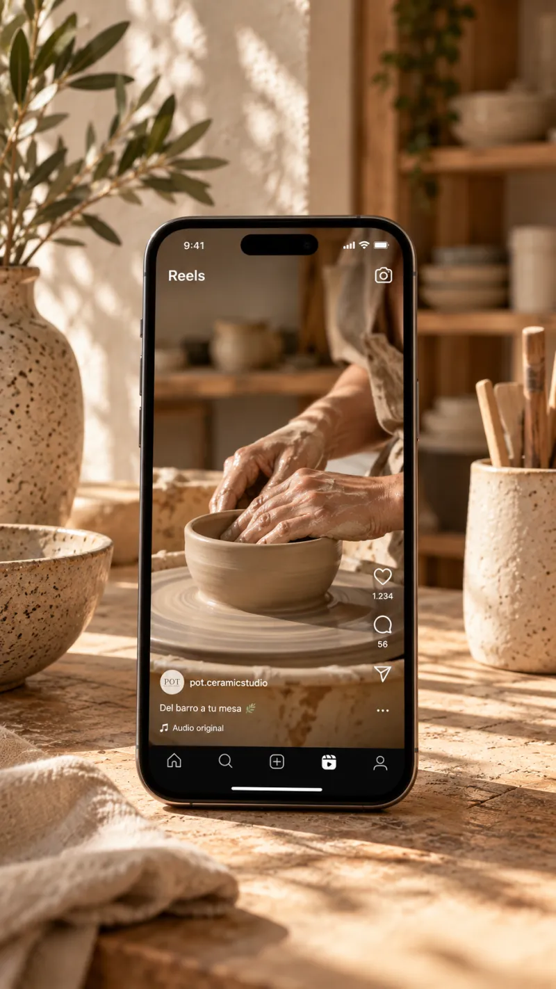 Reel para redes de POT ceramic studio — Sun Art Visual