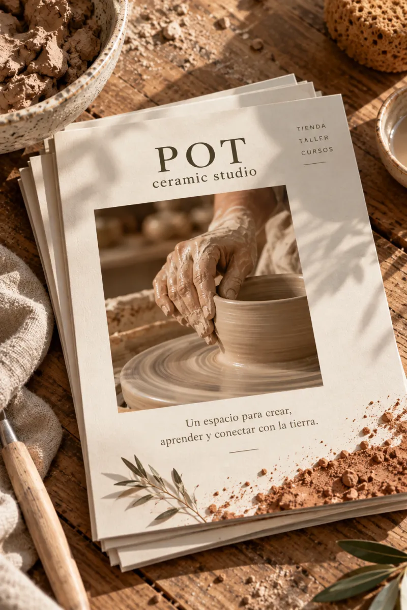 Diseño editorial: revista de POT ceramic studio — Sun Art Visual