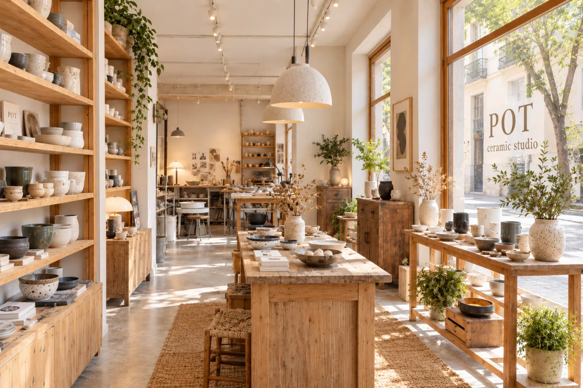 Identidad de marca, concepto y dirección artística para ceramista: tienda de POT ceramic studio — Sun Art Visual